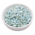 Light blue acrylic lily-of-the-valley beads with gold metal centers for DIY jewelry - Four-petal Flower Blue