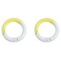 Pack of 2 round 25mm alloy spring ring buckles with yellow and white gradient finish - Set of 2 (Approx. 25mm Diameter) / Yellow Series
