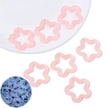 Luminous acrylic star-shaped DIY pendant charms in translucent pink and blue color - 10 Pieces/Pack (30x30mm) / Pink