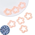 Pink luminous star-shaped acrylic charms for DIY jewelry making and handmade crafts - Orange