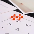 Set of 8 faceted orange transparent glass cube beads for DIY jewelry and phone chain making - 20Pcs/Pack / Orange Red