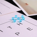 Light blue faceted cube glass beads for DIY jewelry making and craft projects - 20Pcs/Pack / Lake Blue