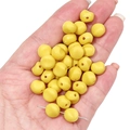 Perle irregolari in acrilico giallo brillante per creazione di bracciali e collane DIY - 30 Pezzi/Confezione (10mm) / Giallo