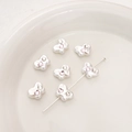 Cuenta mariposa con diamantes de corazón rosa para accesorios de joyería artesanal - Mariposa (BSD879) / 1 Pieza (13x10mm) / Piedras Dobles Rosas y Transparentes