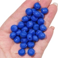 Perles en acrylique bleu foncé irrégulières au fini poli pour bijoux DIY - Bleu