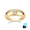 Elegant gold S925 sterling silver ring with marquise Moissanite and GRA certificate - US Size 5 / Gold Polished (Full Set With Packaging & Certificate)