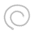 Collier tennis hexagonal en argent S925 avec moissanite de couleur D et design en nid d'abeille - 45cm / Collier en Moissanite Argenté (avec Certificat GRA)