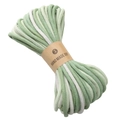 Cordino in cotone intrecciato sfumato verde e bianco per la creazione di gioielli - 10 Metri/Borsa / 5# Sistema Verde Bianco