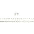 Silver stainless steel oval link chain for DIY jewelry making earrings and necklaces - 5 Meters / 5x4mm White Gold Color