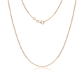 Detail of rose gold S925 sterling silver chain necklace with a lobster clasp closure - O-Chain With Lobster Clasp / Rose Gold