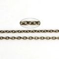 DIY jewelry making supplies vintage bronze metal O-chain extension for earrings and necklaces - 5 Meters / 4x3mm Ancient Bronze