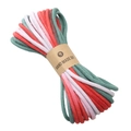 Corda in cotone multicolore sfumato 3-4mm per artigianato fai-da-te e accessori - 10 Metri/Borsa / 9# Sistema Rosso Verde