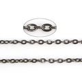 DIY jewelry 5m gun black metal O-shaped chain for making earrings and necklaces - 5 Meters / 3x2mm Gunmetal Link Chain