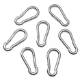 Polished stainless steel gourd carabiners with spring snap hooks for DIY accessories - Carabiner Wire Diameter 5mm Outer Diameter 50mm Steel Color (1 Pc/Pack)