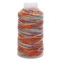 Cordino in cotone arcobaleno intrecciato a mano con filo dorato per gioielli fai da te - Singolo Rotolo / Sfumatura Rosa Blu