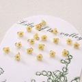 Mini yellow resin lily of the valley flower pendants with gold rings for DIY jewelry - 6mm / Lily of the Valley Yellow (BSB135)