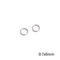 DIY jewelry 0.7x6mm silver stainless steel jump rings for necklace making - Single Jump Ring 0.7x6mm Steel Color 2g/Pack (Approx. 41 Pcs)