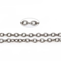 DIY jewelry making gunmetal oval link metal chain accessory for necklaces and bracelets - 5 Meters / 4x3mm Gunmetal O-Chain