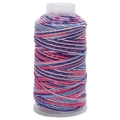 Filo di cotone multicolore con filo dorato per gioielli fai da te e ciondoli telefono - Singolo Rotolo / Gradiente Rosa Ciano