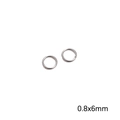 0.8x6mm polished stainless steel open jump rings for DIY jewelry and bracelets - Single Jump Ring 0.8x6mm Steel Color 2g/Pack (Approx. 33 Pcs)