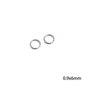 Two polished silver 0.9x6mm stainless steel jump rings for DIY jewelry and piercings - Single Jump Ring 0.9x6mm Steel Color 2g/Pack (Approx. 26 Pcs)