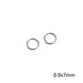 DIY jewelry 0.9x7mm stainless steel jump rings for necklace and bracelet making - Single Jump Ring 0.9x7mm Steel Color 2g/Pack (Approx. 23 Pcs)