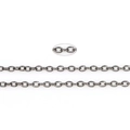 Classic gunmetal O-link jewelry chain for DIY necklaces and handmade earring accessories - 5 Meters / 3x2mm Gunmetal O-Chain