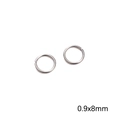 DIY jewelry making supplies 0.9x8mm silver stainless steel jump rings for necklaces - Single Jump Ring 0.9x8mm Steel Color 2g/Pack (Approx. 19 Pcs)