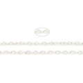 Silver DIY jewelry chain with oval links for handmade earrings and necklace extensions - 5 Meters / 3x2mm Silver O-Chain