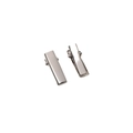Set of two polished silver metal duckbill hair clips for DIY accessory crafting - Mini Size (FHR093)