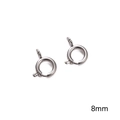 8mm silver stainless steel lobster clasp and jump ring for DIY jewelry making - Spring Clasp 8mm Steel Color (1 pc/Pack)
