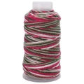 Cordino in cotone multicolore con filo dorato su bobina per creazione gioielli fai-da-te - Singolo Rotolo / Sfumatura Rosso-Verde
