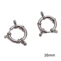 Gunmetal 16mm multi-strand spring ring clasp for necklaces and bracelets - Sailor Clasp 16mm Steel Color (1 pc/Pack)
