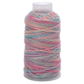 Cordoncino arcobaleno intrecciato con filo dorato su bobina per gioielli fai-da-te - Singolo Rotolo / Sfumatura Rosa Blu