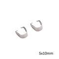 Silver pinch bail connector for DIY jewelry making in 5x10mm size stainless steel - Pinch Bail 5x10mm Steel Color (10 pcs/Pack)