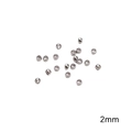DIY jewelry 2mm silver stainless steel spacer beads for bracelet making - Crimp Beads 2.0mm Approx. 1mm Hole Steel Color (20 Pcs/Pack)