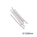 Stainless steel headpins 0.7x30mm for DIY jewelry making and beading accessories - Head Pins 0.7x30mm Steel Color (20 Pcs/Pack)