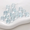 Cuentas de vidrio facetadas azul claro para hacer joyas y pulseras de bricolaje - 20 Piezas/Paquete / Azul claro