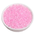 Pink transparent glass seed beads for DIY jewelry making in a white ceramic bowl - 5g/Pack (Approx. 90 Pcs), 4x2.5mm / Pink