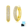 Κομψά σκουλαρίκια huggie 18K χρυσό ασήμι S925 moissanite με πιστοποιητικό GRA και κουτί - Σκουλαρίκια με μοϊσανίτη σε χρυσό χρώμα με πιστοποιητικό GRA και κουτί δώρου