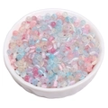 Colorful translucent cat eye glass beads for DIY jewelry making in a ceramic bowl - Random Mixed Colors