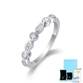 Exquisiter S925 Silber Moissanit Ring mit GRA Zertifikat und Luxus Geschenkverpackung Set - US Größe 5 / Moissanit Ring (Mit Vollständiger Verpackung & GRA Zertifikat)