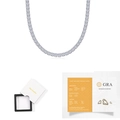 S925 sterling silver moissanite tennis necklace with GRA certificate and gift box - XL / Square Halo Moissanite Necklace (With Cert & Box)
