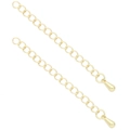 Σετ δύο επιχρυσωμένων αλυσίδων επέκτασης 18K με μενταγιόν σταγόνα για DIY κοσμήματα - Επιχρύσωση 14K