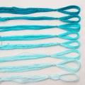 Blauw-groen verloop zijden borduurgaren set met 8 glanzende strengen voor DIY handwerken - 8 Gemengde Kleuren 20 Meter Per Kleur / Teal