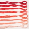 Set van 8 rode gradiënt moerbeizijde draden voor doe-het-zelf borduren en handwerk - 8 Gemengde Kleuren 20 Meter Per Kleur / Kersenbloesem Roze