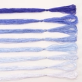 Set de 8 hilos de bordar de seda azul degradado para horquillas de flores hechas a mano - 8 Colores Mixtos 20 Metros Por Color / Azul Cerúleo
