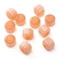 Pink marble texture resin beads with large holes for DIY jewelry making and crafts - Gilded Orange
