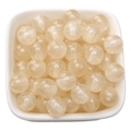 Translucent champagne resin beads with golden glitter for DIY jewelry making - Nude