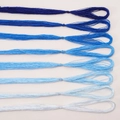Juego de 8 hilos de seda de mora degradados en azul para bordado artesanal DIY - 8 Colores Mixtos 20 Metros Por Color / Azul marino